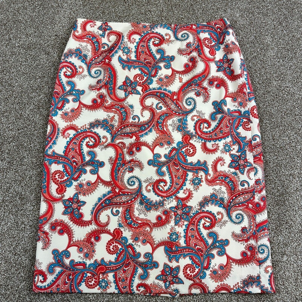 Antonio Milani Womens Skirt‎ Size 2 Pencil Straight Lined Paisley Print